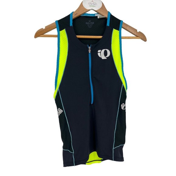 Pearl Izumi  Elite Inrcool Tri Sleeveless Jersey Small Singlet Black Yellow - Picture 1 of 6